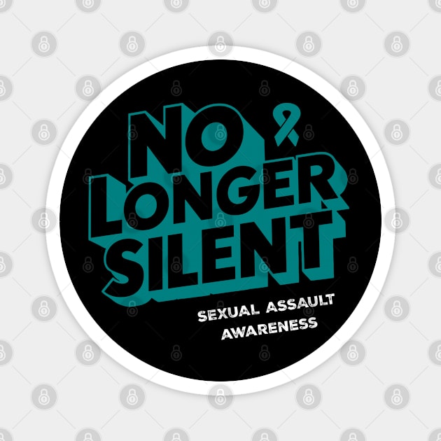 No Longer Silent, Sexual Assault Awareness Month Magnet by Adam Brooq